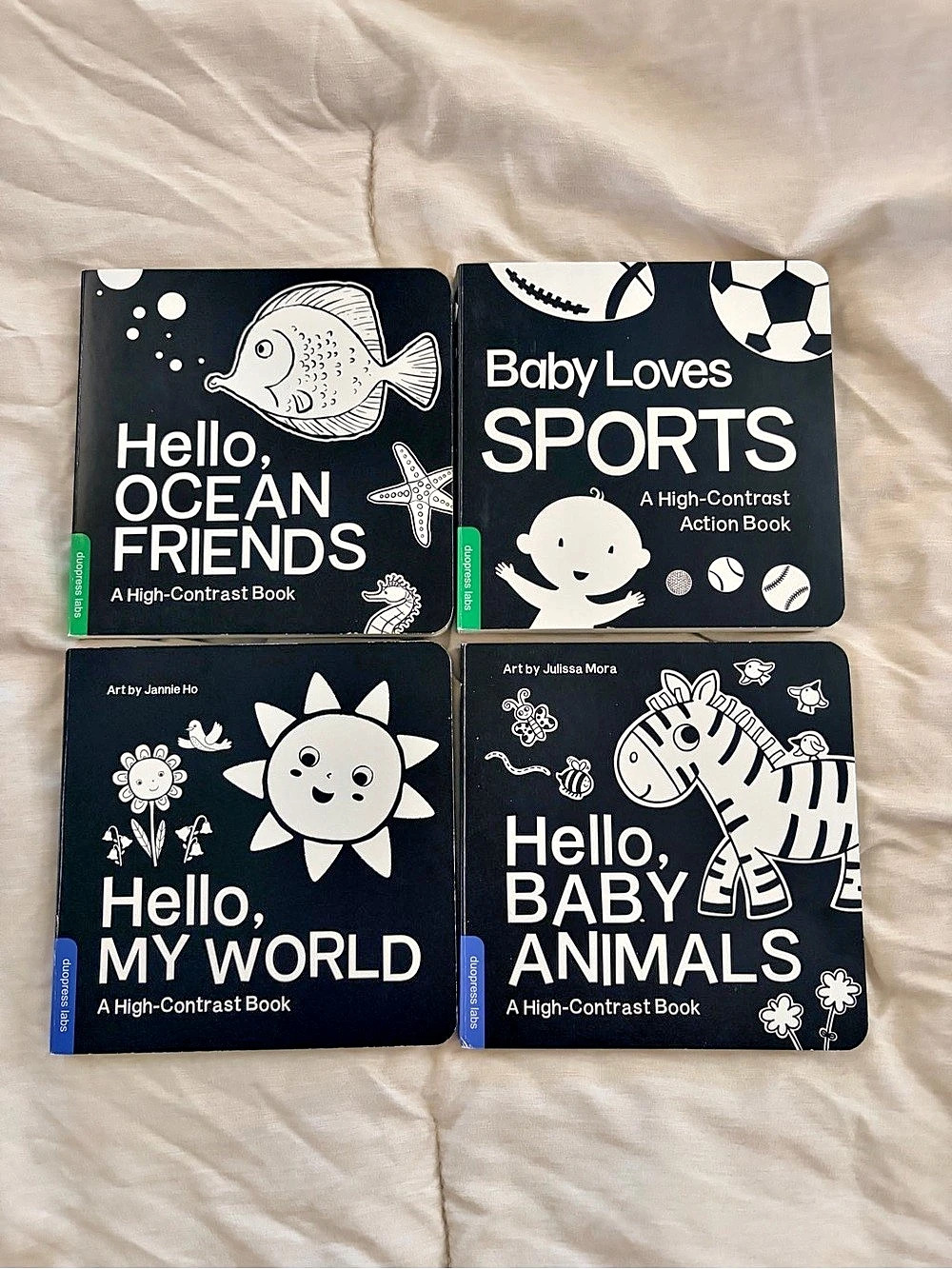 duopress High-Contrast Board Book Set of 4 Black & Green